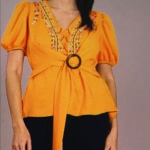 Available Top Blouse Yellow Size S NWT